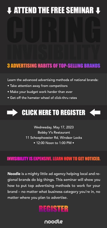Lunch & Learn- Alec Lawson, Noodle Advertising, topic: Curing Invisibility